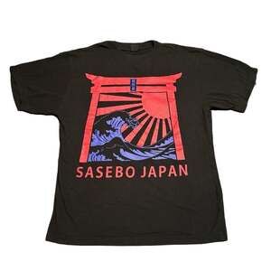 Shine Japan Sasebo Japan Graphic T-Shirt Black Size Medium mens